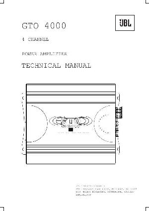 Сервисная инструкция JBL GTO-4000 ― Manual-Shop.ru