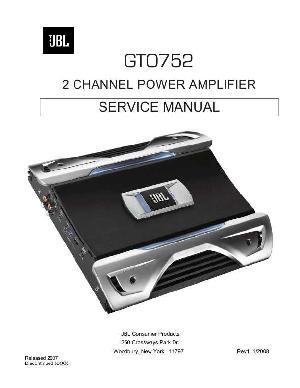 Сервисная инструкция JBL GTO-752 ― Manual-Shop.ru