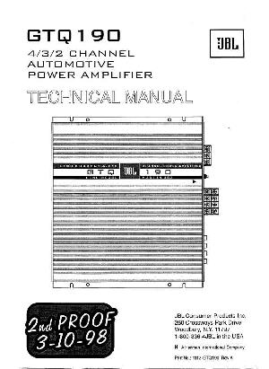 Сервисная инструкция JBL GTQ-190  ― Manual-Shop.ru