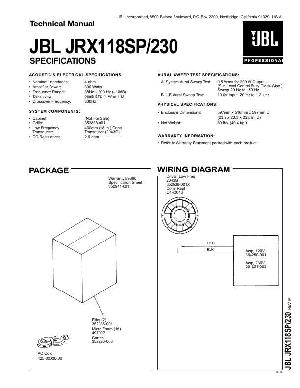 Сервисная инструкция JBL JRX-118SP/230  ― Manual-Shop.ru