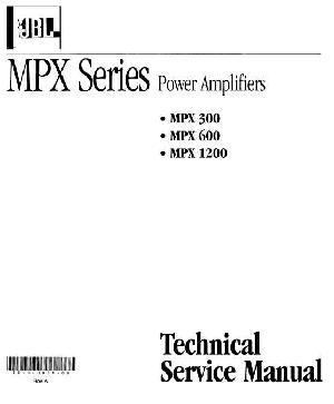 Сервисная инструкция JBL MPX-300, MPX-600, MPX-1200  ― Manual-Shop.ru