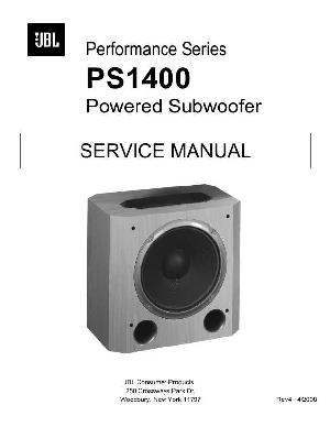 Сервисная инструкция JBL PS1400 ― Manual-Shop.ru
