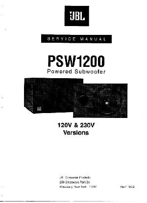 Сервисная инструкция JBL PSW-1200  ― Manual-Shop.ru