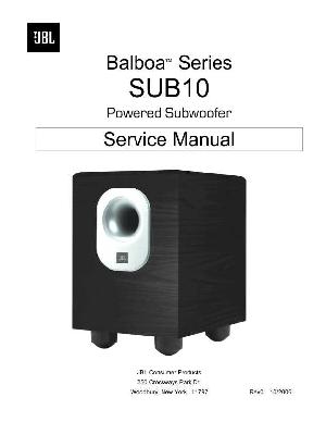Сервисная инструкция JBL SUB-10  ― Manual-Shop.ru