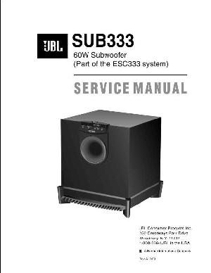 Сервисная инструкция JBL SUB-333 ― Manual-Shop.ru