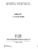 Service manual JBL UREI-1181 