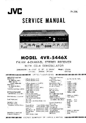 Сервисная инструкция JVC 4VR-5446X ― Manual-Shop.ru