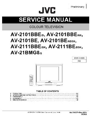 Сервисная инструкция JVC AV-2101BBE, AV-2101BE, AV-2111BBE, AV-2111BE, AV-21BMG8 ― Manual-Shop.ru