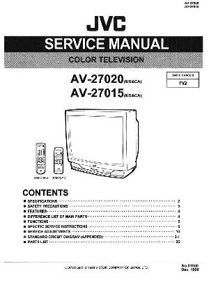 Service manual JVC AV-27015, AV-27020 ― Manual-Shop.ru