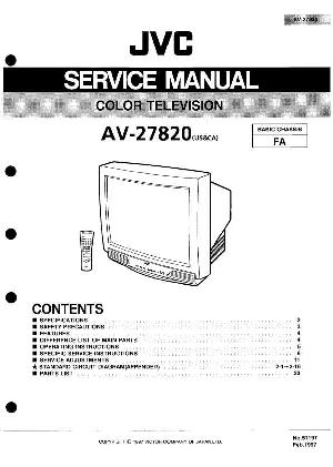 Сервисная инструкция JVC AV-27820 ― Manual-Shop.ru
