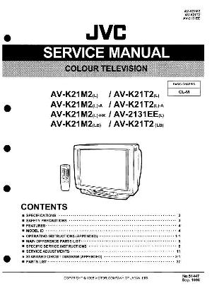 Сервисная инструкция JVC AV-K21M2, AV-K21T2, AV-2131EE ― Manual-Shop.ru