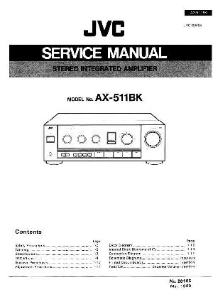 Сервисная инструкция JVC AX-511BK ― Manual-Shop.ru