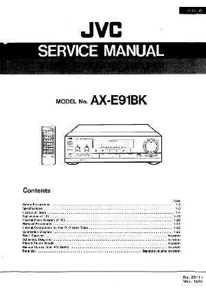 Сервисная инструкция JVC AX-E91BK ― Manual-Shop.ru