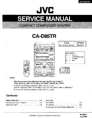 Сервисная инструкция JVC CA-D85TR ― Manual-Shop.ru