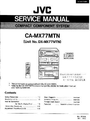Сервисная инструкция JVC CA-MX77MTN ― Manual-Shop.ru
