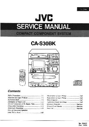 Сервисная инструкция JVC CA-S30 ― Manual-Shop.ru