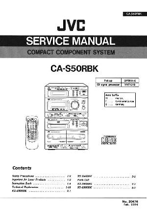 Сервисная инструкция JVC CA-S50RBK ― Manual-Shop.ru