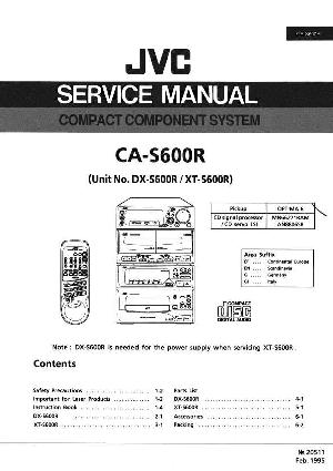 Service manual JVC CA-S600R ― Manual-Shop.ru