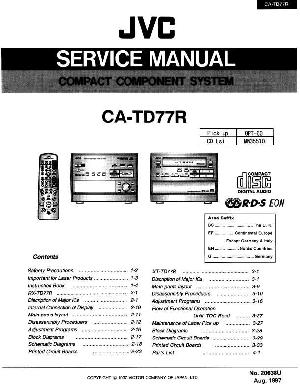 Service manual JVC CA-TD77R ― Manual-Shop.ru