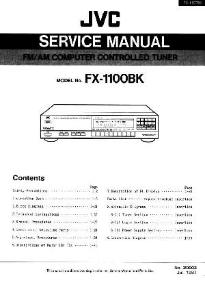 Сервисная инструкция JVC FX-1100BK ― Manual-Shop.ru