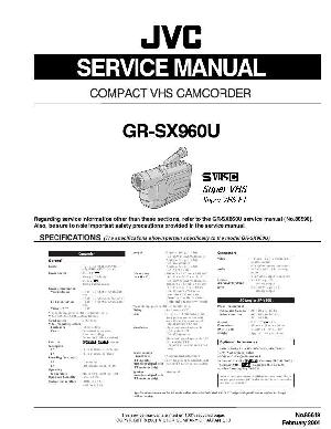 Сервисная инструкция JVC GR-SX960U ― Manual-Shop.ru