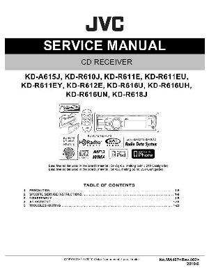 Сервисная инструкция JVC KD-A615, KD-R610, KD-R611, KD-R612, KD-R616, KD-R618 ― Manual-Shop.ru