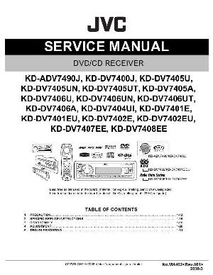 Сервисная инструкция JVC KD-ADV7490, KD-DV7400, KD-DV7405, KD-DV7406, KD-DV7404, KD-DV7401E, KD-DV7402E, KD-DV7407EE, KD-DV7408EE  ― Manual-Shop.ru