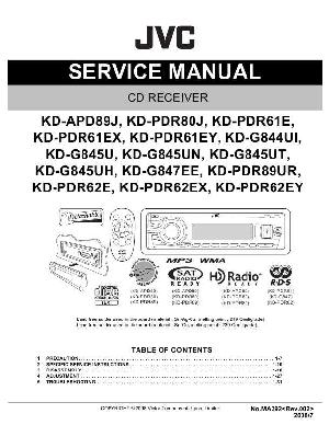 Сервисная инструкция JVC KD-APD89, KD-G844, KD-G845, KD-PDR61, KD-PDR80 ― Manual-Shop.ru