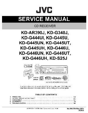Сервисная инструкция JVC KD-AR390, KD-G340, KD-G444, KD-G445, KD-G446, KD-S25 ― Manual-Shop.ru