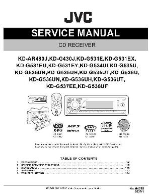 Сервисная инструкция JVC KD-AR480, KD-G430J, KD-G531E, KD-G534, KD-G535, KD-G536U, KD-G537EE, KD-G538UF ― Manual-Shop.ru
