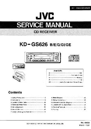 Сервисная инструкция JVC KD-GS626 ― Manual-Shop.ru