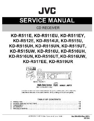 Сервисная инструкция JVC KD-R511, KD-R512, KD-R514, KD-R515, KD-R516, KD-R517EE, KD-R519UR ― Manual-Shop.ru