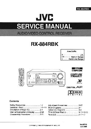 Сервисная инструкция JVC RX-884RBK ― Manual-Shop.ru