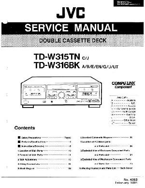 Сервисная инструкция JVC TD-W315TN, TD-W316BK ― Manual-Shop.ru