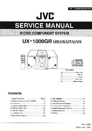 Сервисная инструкция JVC UX-1000GR ― Manual-Shop.ru