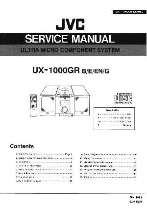 Сервисная инструкция JVC UX-1000GRE ― Manual-Shop.ru