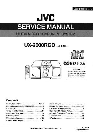 Сервисная инструкция JVC UX-2000RGD ― Manual-Shop.ru