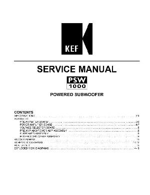 Сервисная инструкция Kef PSW-1000 ― Manual-Shop.ru