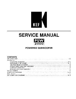 Сервисная инструкция Kef PSW-2000 ― Manual-Shop.ru