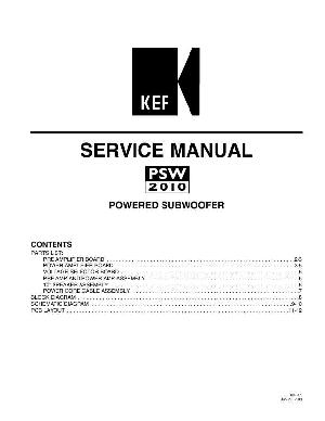 Сервисная инструкция Kef PSW-2010 ― Manual-Shop.ru