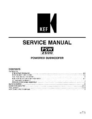 Сервисная инструкция KEF PSW-2500 ― Manual-Shop.ru