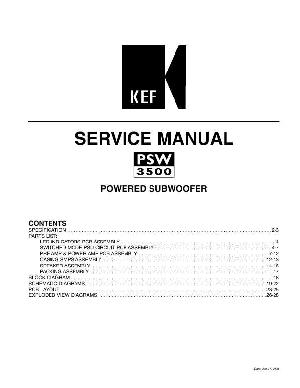 Сервисная инструкция KEF PSW-3500 ― Manual-Shop.ru