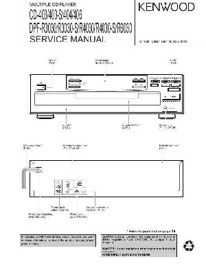 Сервисная инструкция Kenwood CD-403, CD-404, CD-406, DPF-R3030, DPF-R4030, DPF-R6030 ― Manual-Shop.ru