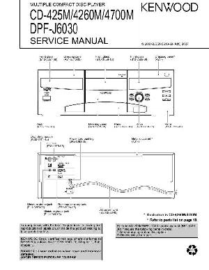 Сервисная инструкция Kenwood CD-425M, CD-4260M, CD-4700M, DPF-J6030 ― Manual-Shop.ru