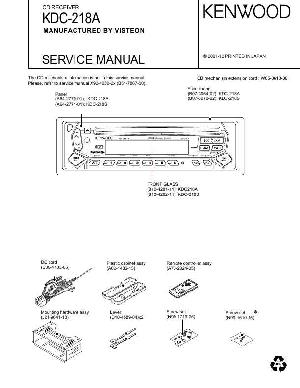 Сервисная инструкция Kenwood KDC-218A ― Manual-Shop.ru