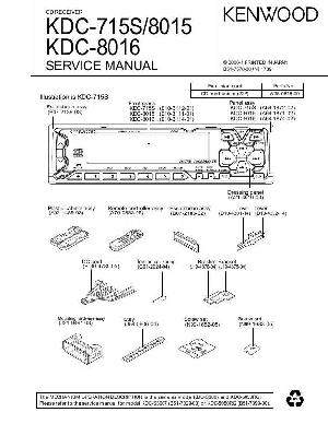 Сервисная инструкция Kenwood KDC-8015, KDC-8016, KDC-715S ― Manual-Shop.ru