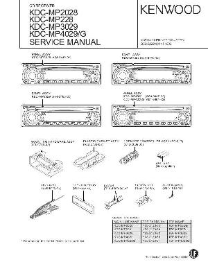Сервисная инструкция Kenwood KDC-MP228, KDC-MP2028, KDC-MP3029, KDC-MP4029 ― Manual-Shop.ru