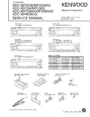 Сервисная инструкция Kenwood KDC-MP3036, KDC-MP336, KDC-MP4036 ― Manual-Shop.ru