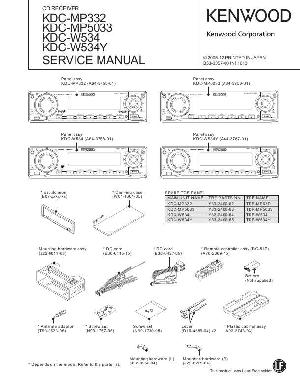 Service manual Kenwood KDC-MP332, MP5033, W534 ― Manual-Shop.ru