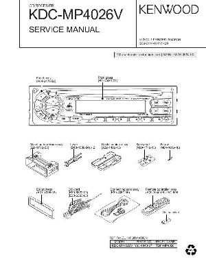 Сервисная инструкция Kenwood KDC-MP4026V ― Manual-Shop.ru